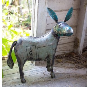 recycled metal donkey